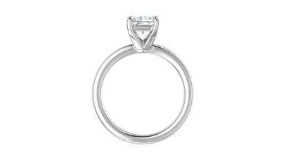 2.00 Ctw Radiant Cut Solitaire Engagement Ring Set In 14K White Gold