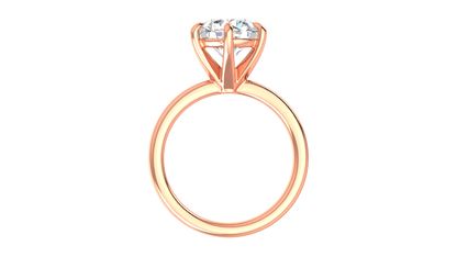 3.00 Ctw Classic Solitaire Engagement Ring Set In 14K Rose Gold