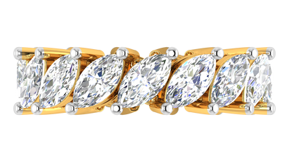 4.80 Ctw Marquise Cut Diamond Eternity Band Set In 14K Yellow Gold