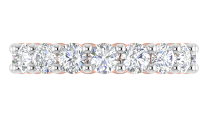 5.10 Ctw Elegant Diamond Eternity Band Set In 14K Rose Gold