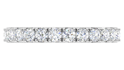 1.20 Ctw Timeless 4 Prong Wedding Band Set In 14K White Gold