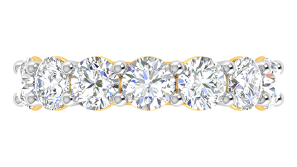 7.00 Ctw Elegant Diamond Eternity Band Set In 14K Yellow Gold