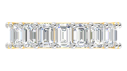 9.00 Ctw Emerald Cut Diamond Eternity Band Set In 14K Yellow Gold