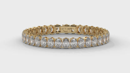 23.40 CTW Oval Diamond Bracelet in 14K Yellow Gold – Luxury  Tennis Bracelet