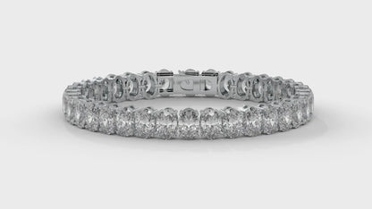 23.40 CTW Oval Diamond Bracelet in 14K White Gold – Luxury  Tennis Bracelet
