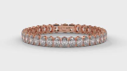 23.40 CTW Oval Diamond Bracelet in 14K Rose Gold – Luxury  Tennis Bracelet